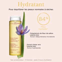 Clarins Lotion Tonique Hydratante - Peaux Normales à Sèches -Soins Du Corps Soldes lotion tonique hydratante peaux normales a seches 3
