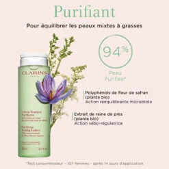 Clarins Lotion Tonique Purifiante - Peau Mixtes à Grasses 11 Clarins Lotion Tonique Purifiante - Peau Mixtes à Grasses -Soins Du Corps Soldes lotion tonique purifiante peau mixtes a grasses 3